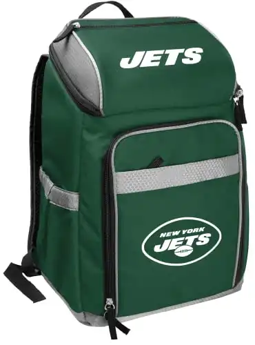 Rawlings | NFL Soft-Sided Backpack Cooler | 32-Can Capacity | New York Jets