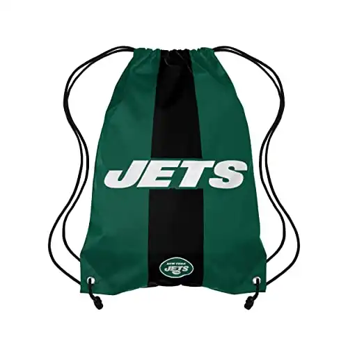 New York Jets NFL Team Stripe Wordmark Drawstring Backpack