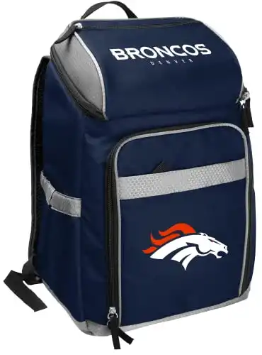 Rawlings | NFL Soft-Sided Backpack Cooler | 32-Can Capacity | Denver Broncos