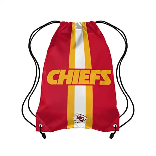FOCO Kansas City Chiefs NFL Team Stripe Wordmark Drawstring Backpack