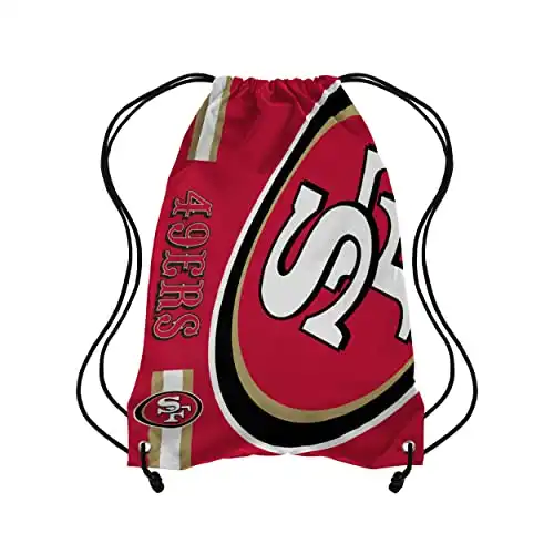 FOCO San Francisco 49ers NFL Big Logo Drawstring Backpack