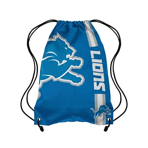 FOCO Detroit Lions NFL Big Logo Drawstring Backpack