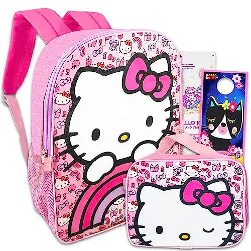 Hello Sanrio Kitty Backpack With Lunch Bag