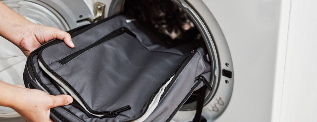 Clean a Dirty Backpack - Backpack in washing machine